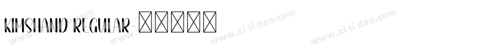 KimsHand Regular字体转换